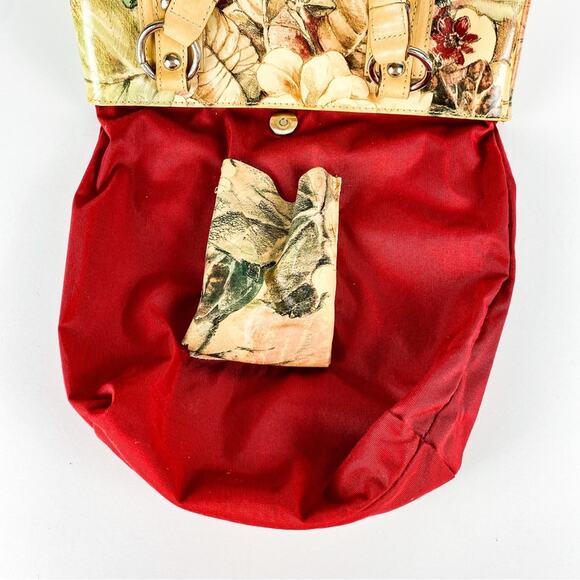 MAURIZIO TAIUTI Beautiful Floral Italian Leather Tote - Picture 5 of 9